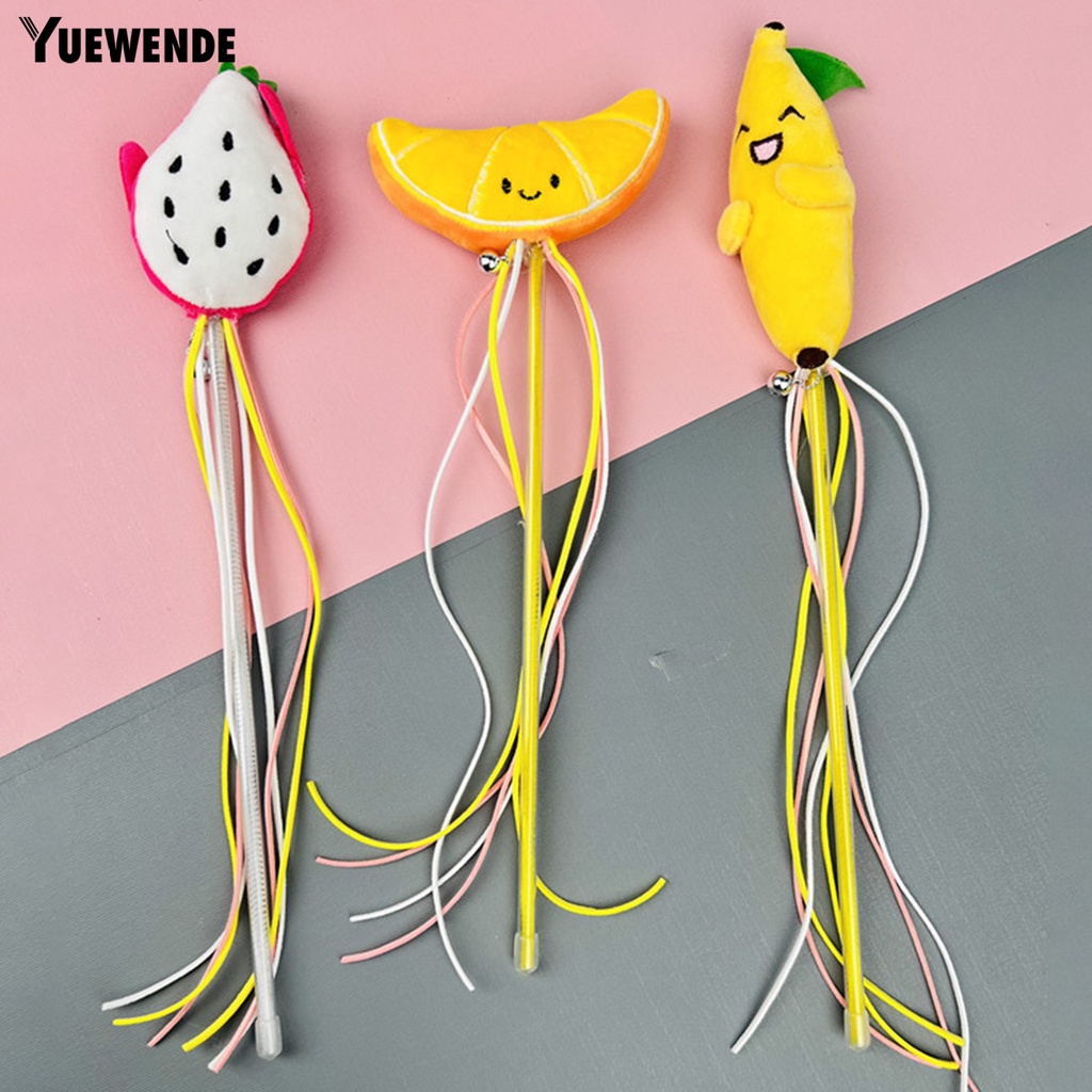 Yq.e Đồ Chơi Gậy Tương Tác Bằng Nhựa Hình Trái Cây Hoạt Hình Xinh Xắn Cho Mèo Cưng