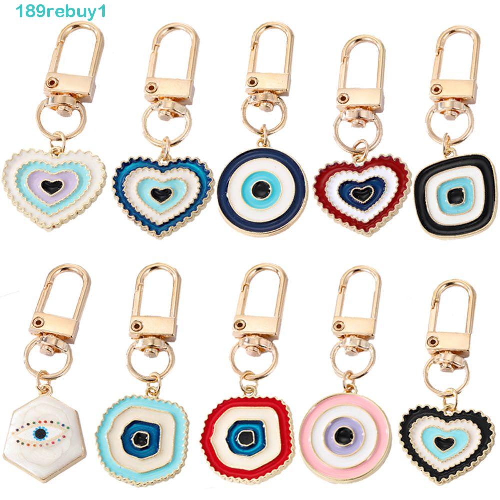 1 Móc Khóa Hình Mắt Quỷ REBUY1 Màu Xanh Dương Phong Cách Boho