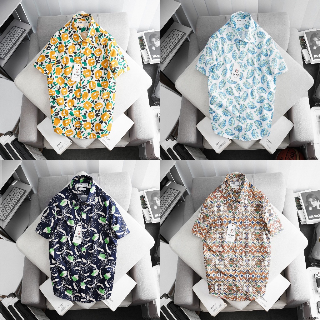 HÀNG VNXK - Sơ mi họa tiết hè đi biển hoạt động tập thể , nhiều mẫu lắm anh em ạ - SMEH7 -