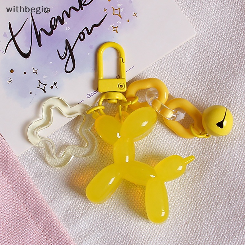 1 Móc Khóa Hình Chú Chó Và Bong Bóng Màu Sắc Ngọt Ngào Dễ Thương Cho Bạn Gái