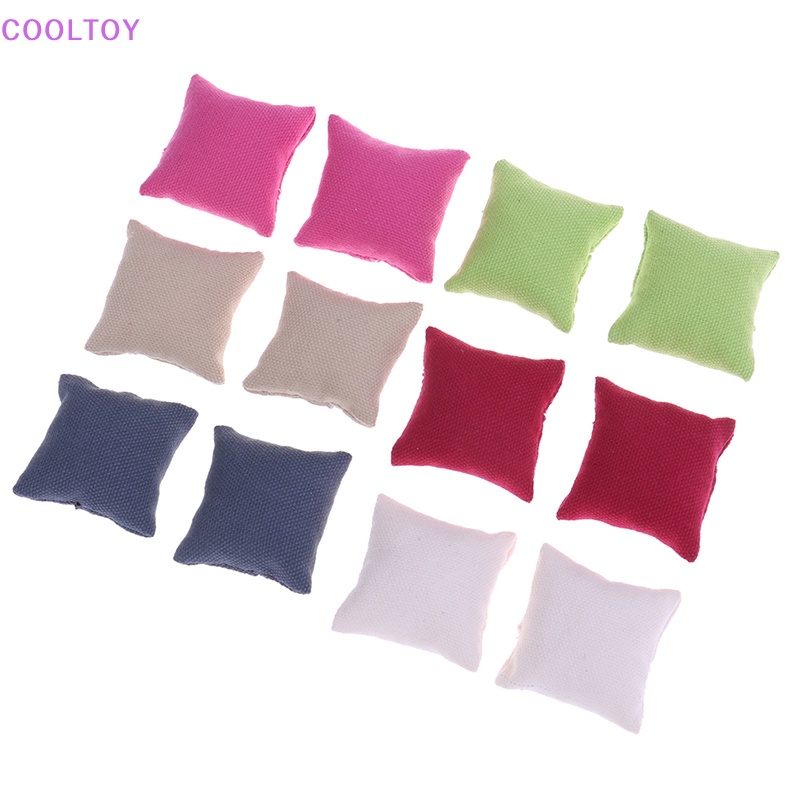 Cooltoy Set 2 Gối Đệm sofa Cho Nhà Búp Bê Tỉ Lệ 1 / 12