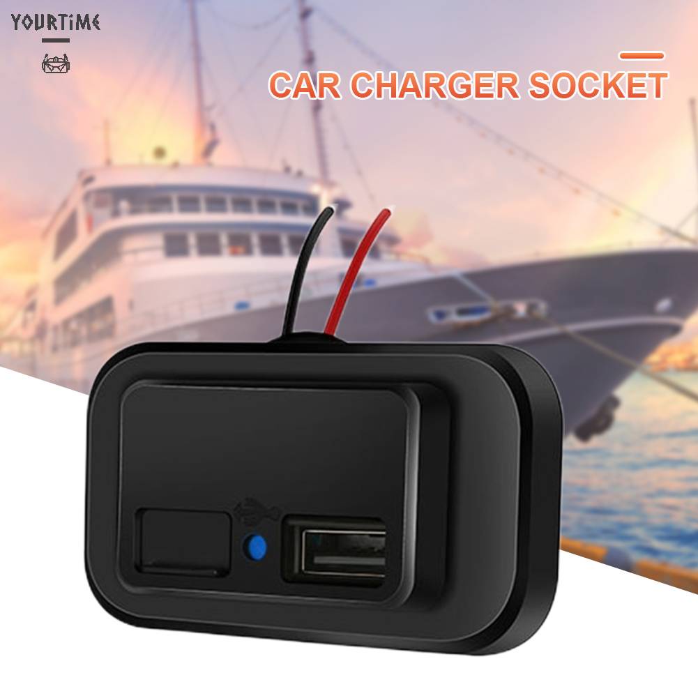 Bộ Sạc Xe Hơi Cổng USB Kép 12V 24V Cho Xe Buýt ATV