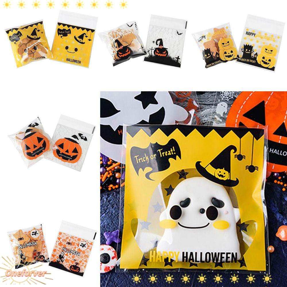 Set 100 Túi Nhựa Đựng Kẹo Tự Dính In Họa Tiết Dễ Thương Trang Trí Tiệc Cưới