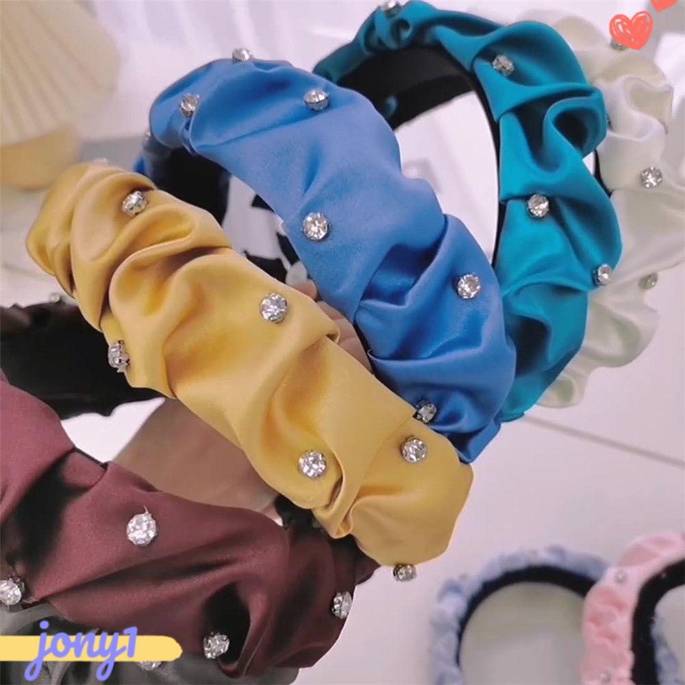 Băng Đô Cài Tóc Bản Rộng Màu Sắc Trơn Thời Trang