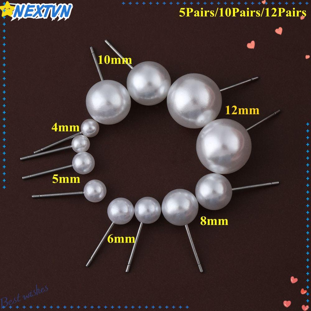 Bộ 5 / 10 / 12 Đôi Bông Tai Thiết Kế Dễ Thương Cho Cô Dâu|Khuyên Tai Nữ Hình Tròn Thời Trang