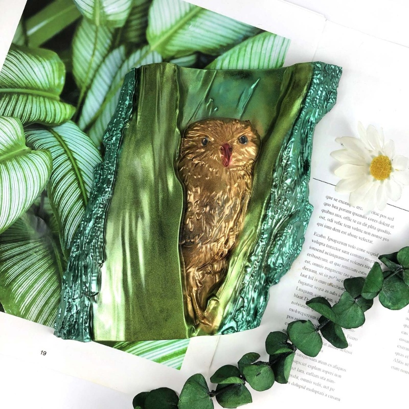 Khuôn Silicone Tạo Hình Cây Và Mèo Trang Trí Nhà Cửa