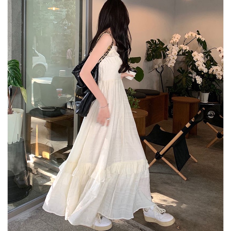 Đầm Hai Dây Ôm Eo Phong Cách Pháp Thời Trang Mới 2023 Cho Nữ