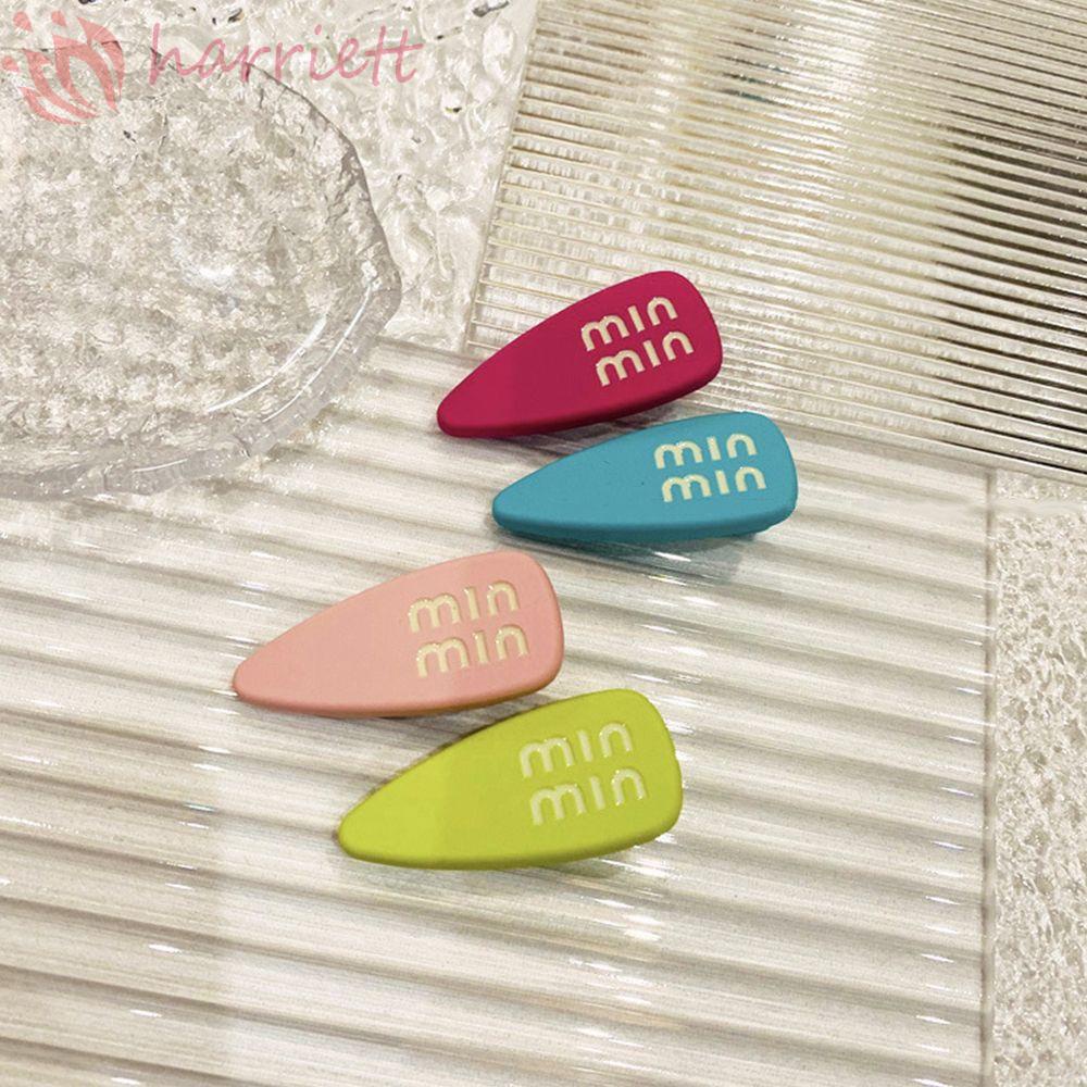 Kẹp Tóc Hình Giọt Nước Màu Nhám In Chữ Sang Trọng Cho Nữ