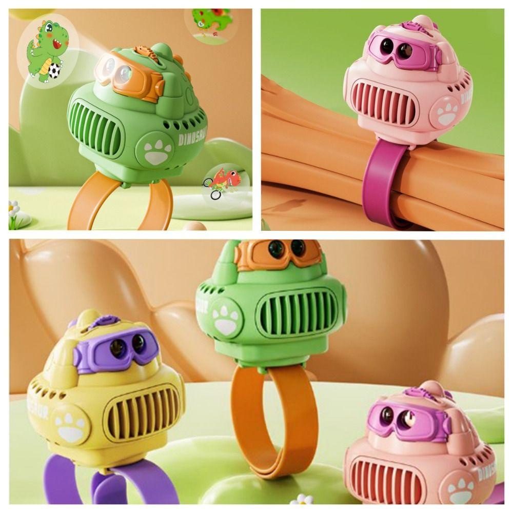 AUGUSTINE Quạt Thông Gió Cầm Tay Không Cánh Họa Tiết Hoạt Hình Cho Trẻ Em