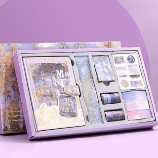 Bộ Sổ , Giấy Note, Băng keo washi , Sticker , thước kẻ Monet