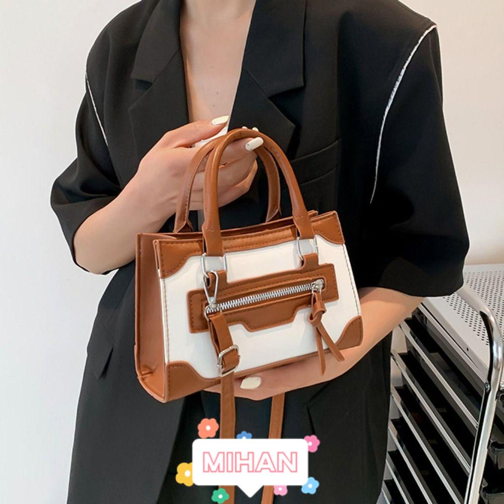 Túi Da Pu Đeo Vai / Xách Tay Có Dây Kéo MIHAN1 Thời Trang Cho Nữ