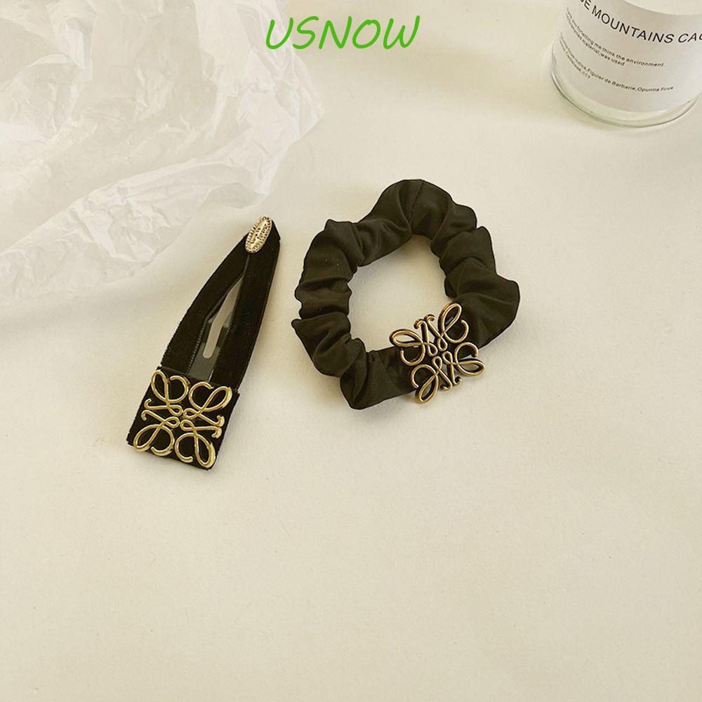 Dây Cột Tóc Hình Vuông In Chữ Phong Cách Hàn Quốc Cổ Điển Thời Trang Xinh Xắn