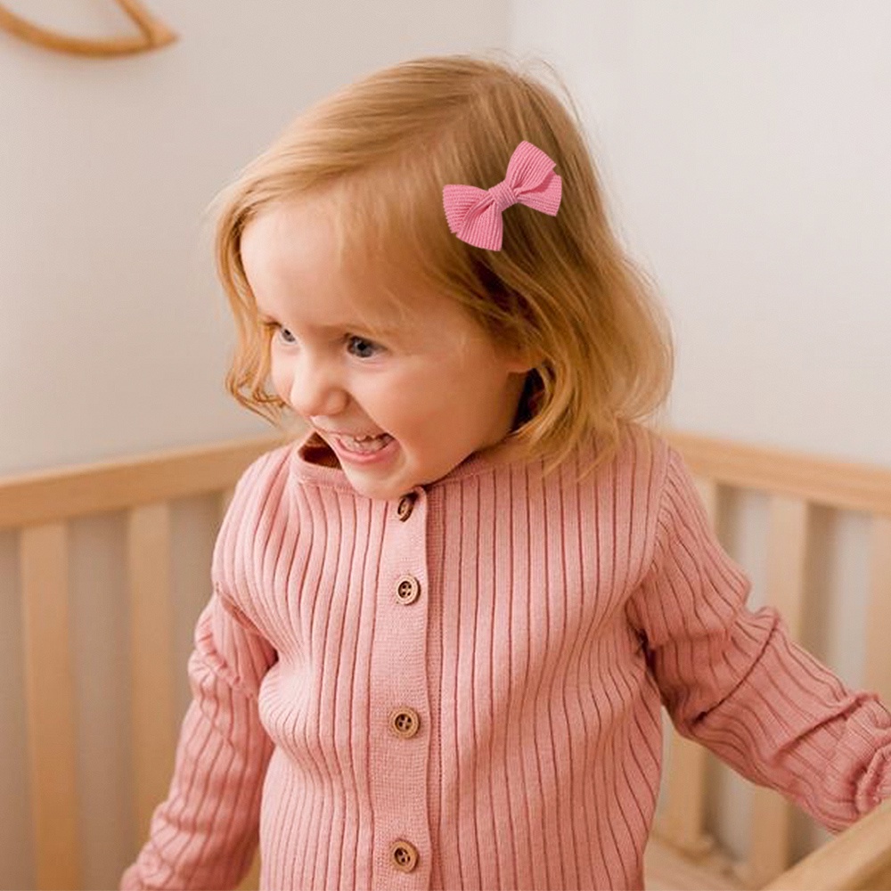 Set 2 Kẹp Tóc Nơ Xinh Xắn Dành Cho Bé Gái