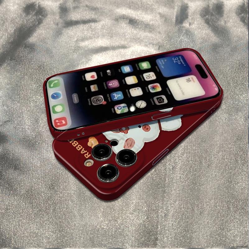 Ốp Điện Thoại Dẻo Họa Tiết Chú Thỏ Trắng Dễ Thương Chống Sốc Cho Iphone Max78iphone12 13 Style plus 1114pro 6In SUQL