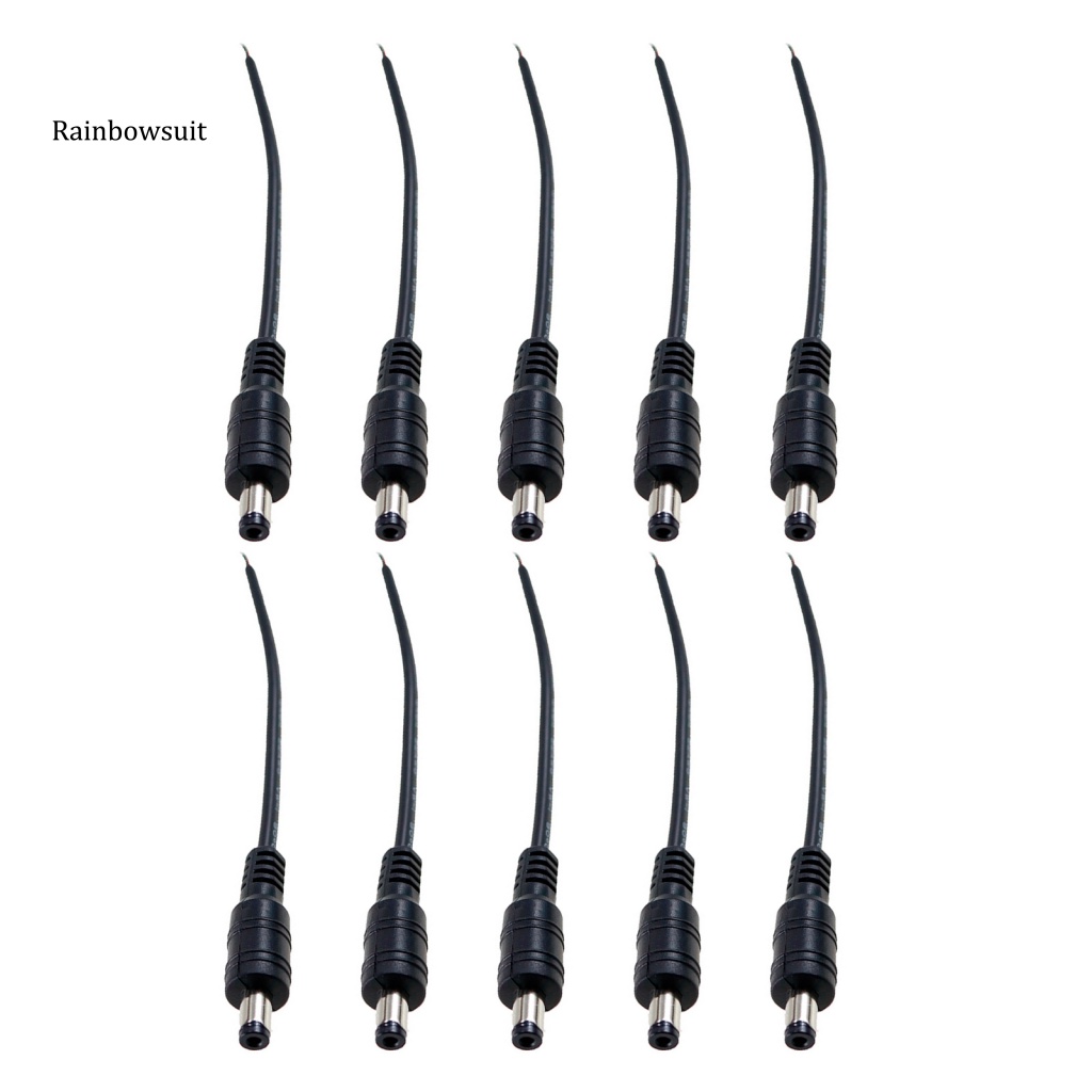 Set 10 Đầu Nối Nguồn DC An Toàn Bền Bỉ Kích Thước 5.5x2.1mm DC Dành Cho TV / Camera