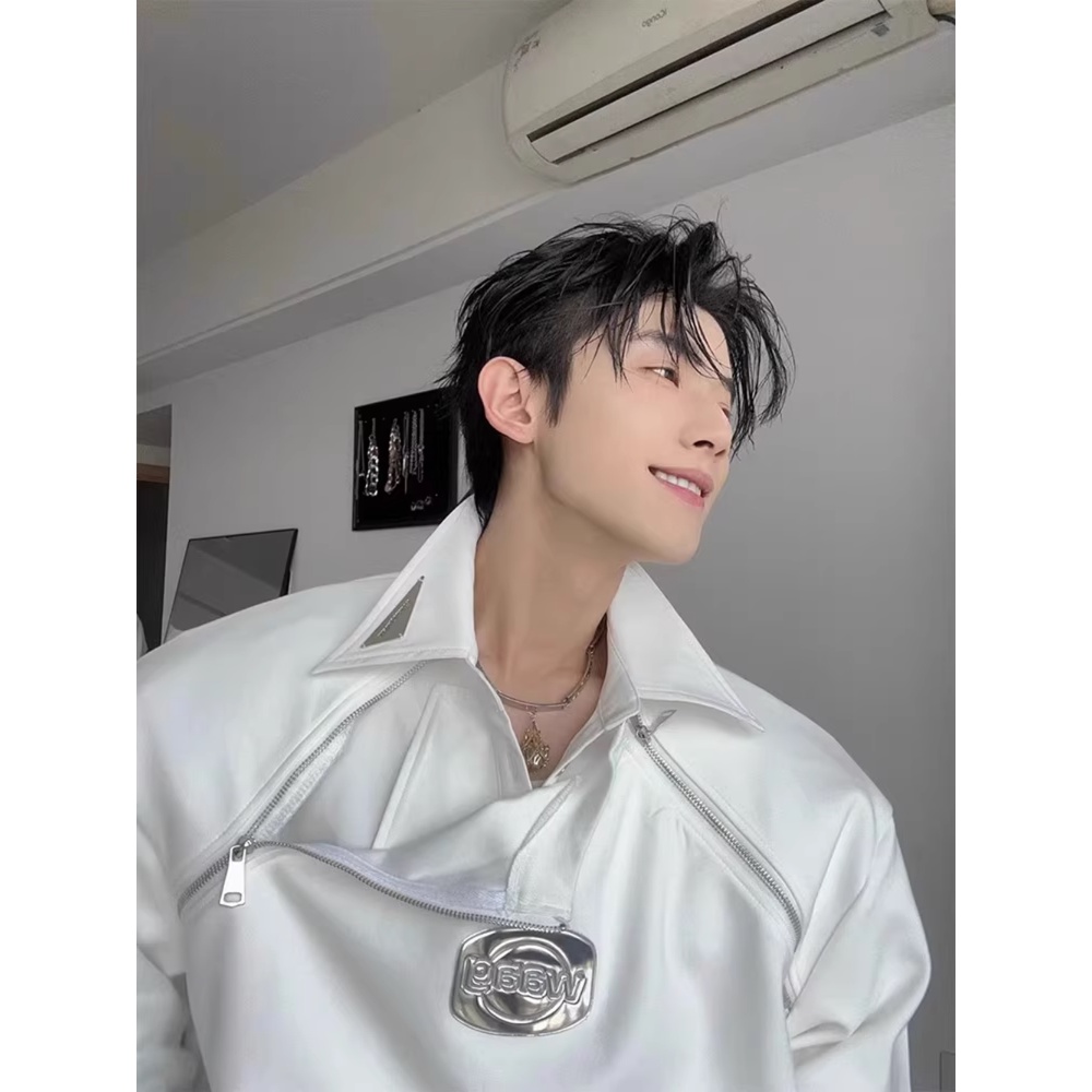 Áo Thun Tay Lỡ Phối Khóa Kéo Đôi Phong Cách Đường Phố Mỹ Thời Trang Mùa Hè Cá Tính