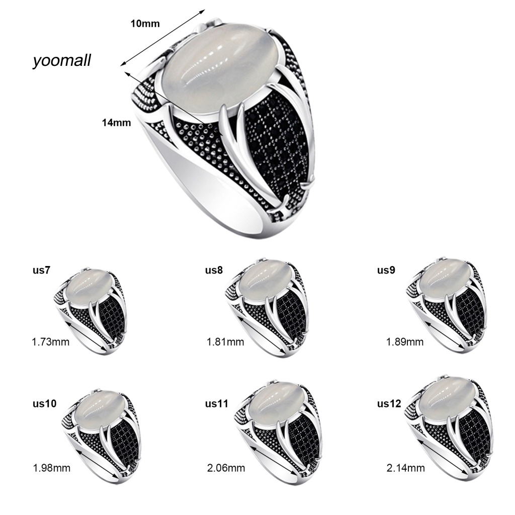 Yo / Nhẫn Đính Hôn Hợp Kim Tinh Tế Thân Thiện Với Da Cho Nam