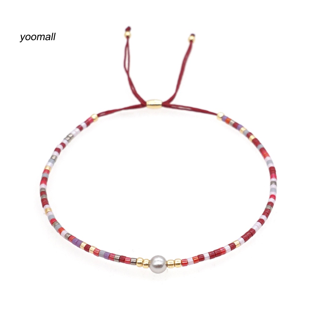 Vòng Đeo Tay Xỏ Hạt Pha Lê Giả Phong Cách Boho Quyến Rũ Cho Nữ