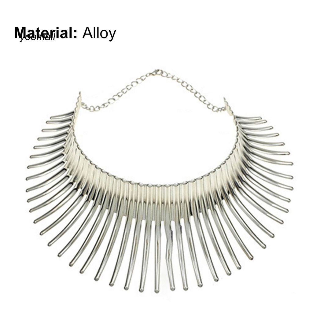 Vòng Cổ Choker Kim Loại Mặt Hình Học Trang Trí Dễ Phối Đồ Cho Nữ