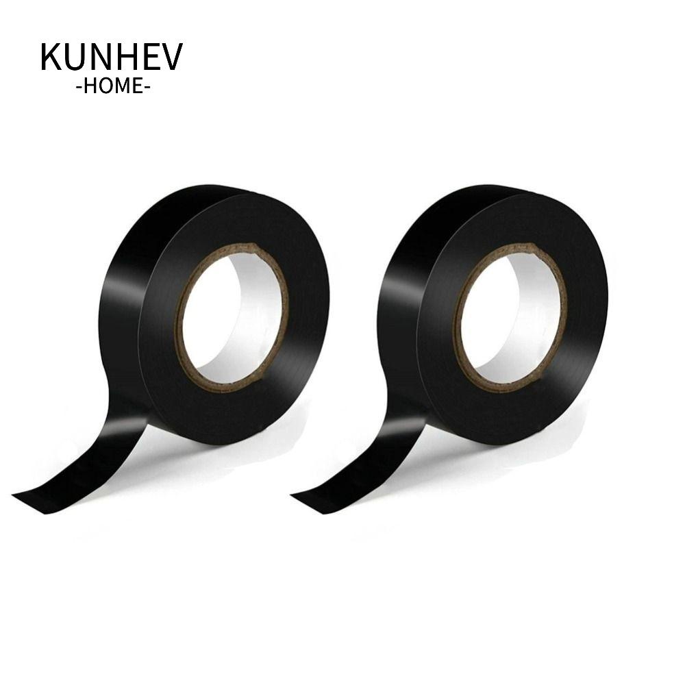 KUNHEV Set 2 Cuộn Băng Keo Điện Chống Cháy Kích Thước 3 / 4Inchx66Ft Màu Đen Tiện Dụng