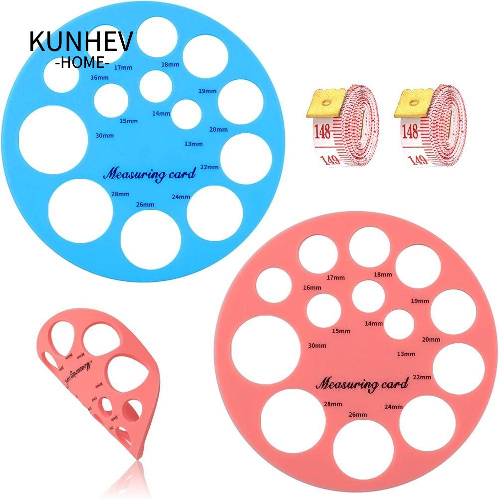 KUNHEV Bộ 2 Thước Đo Núm Vú Giả Mềm Mại Tiện Dụng Cho Nữ