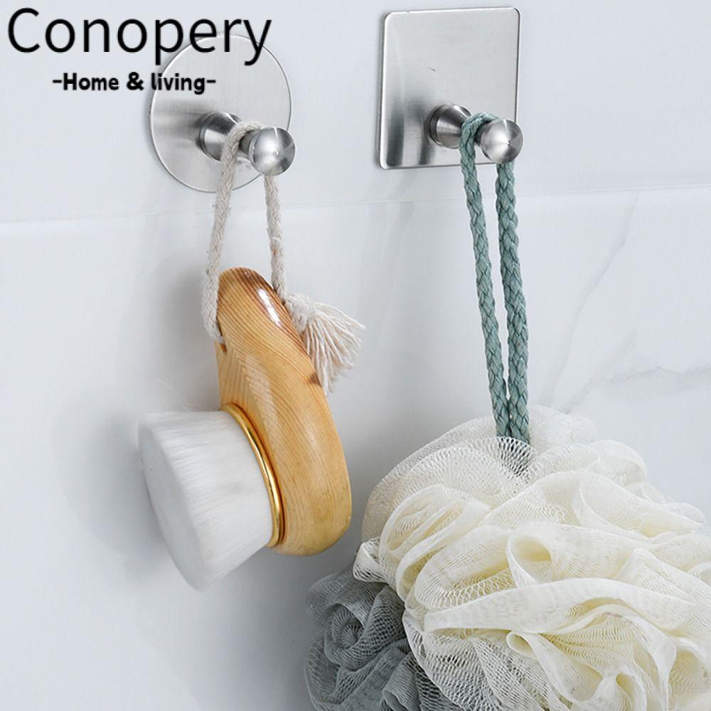 CONOPERY Bộ 4 Móc Treo Chìa Khóa Bằng Kim Loại Không Để Lại Dấu Vết Trang Trí Nhà Cửa