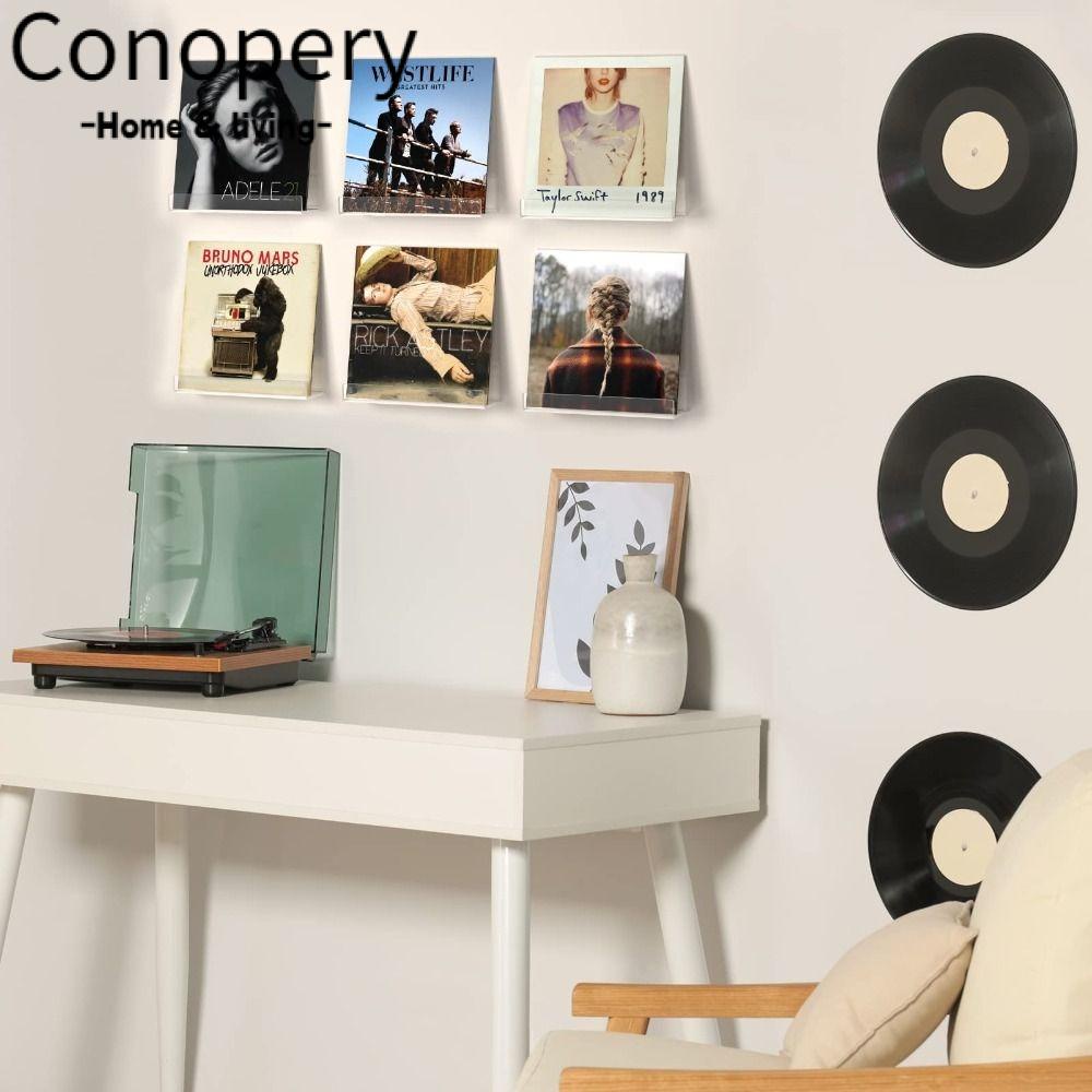 CONOPERY Giá Đỡ Trưng Bày Đĩa Thu Âm Để Bàn 6 Cái