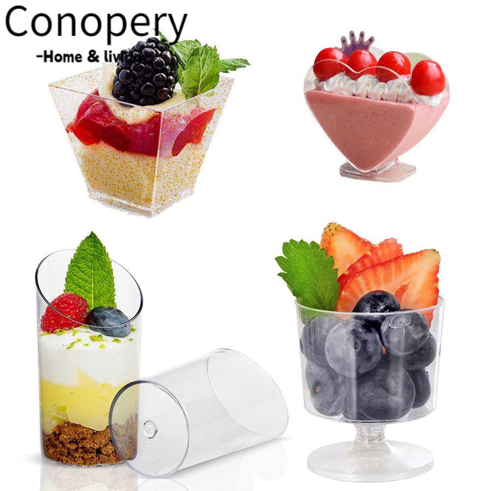CONOPERYBộ 10 / 20 cốc đựng bánh mousse  trong suốt tiện dụng cho nhà bếp