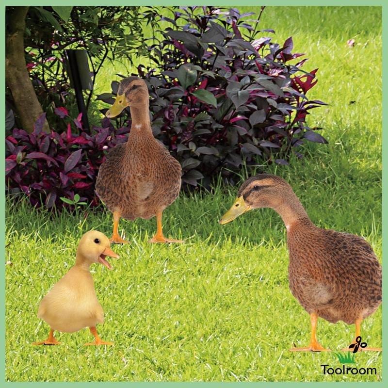 Bộ 3 Bức Tượng Vịt Dùng Trang Trí Lối Đi Sân Vườn