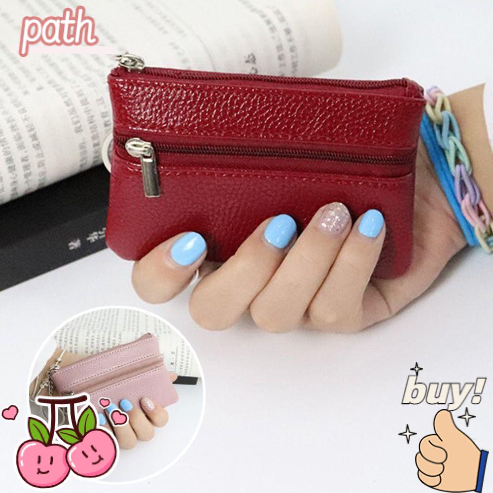 PATH Set 2 Ví Ngắn Mini Mềm Mại Có Khóa Kéo Dùng Đựng Thẻ Tiện Lợi Giá Đỡ