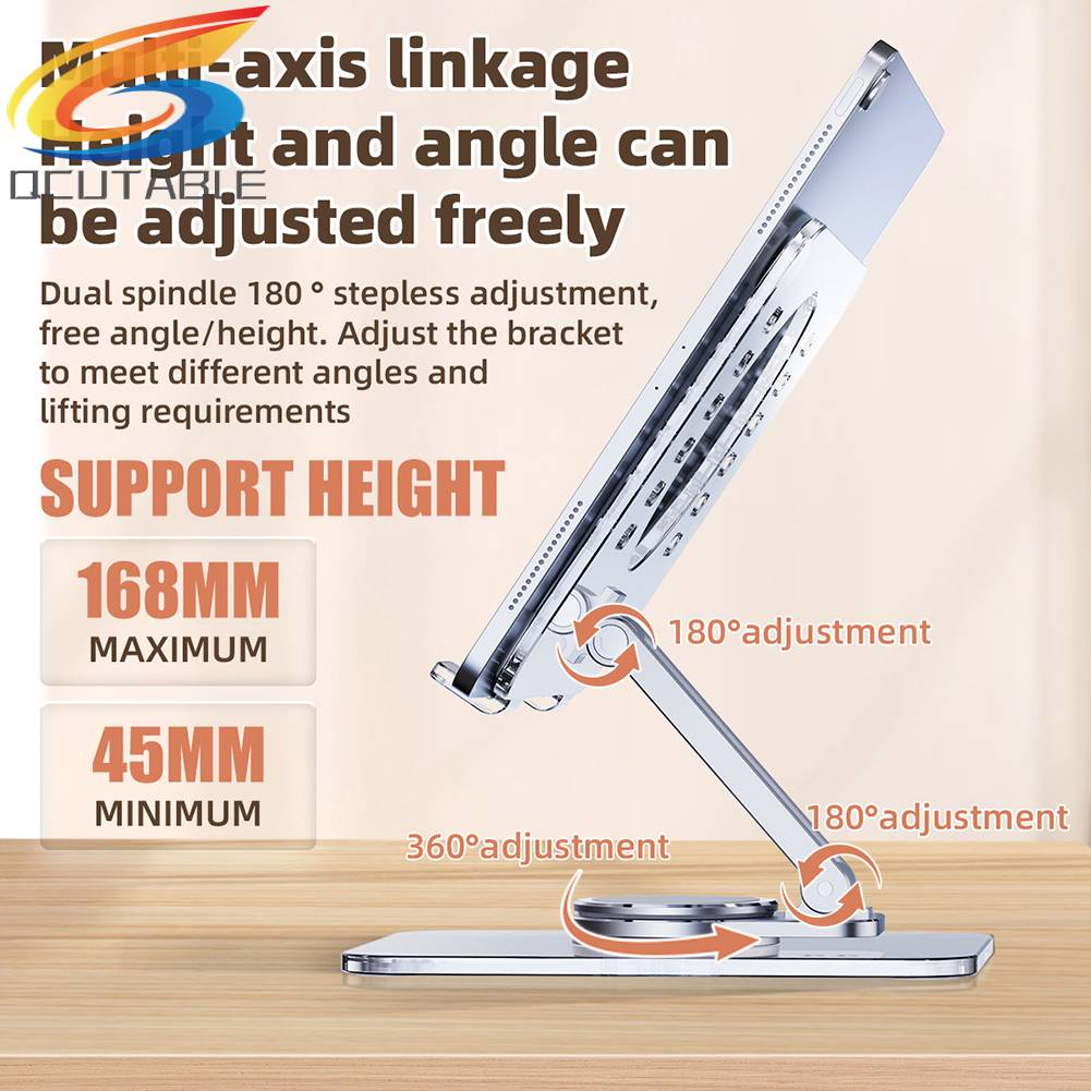 Giá Đỡ Máy Tính Bảng Trong Suốt Chống Trượt Có Thể Gấp Gọn Tiện Dụng Cho Gia Đ