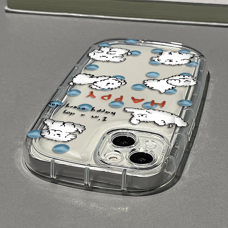 Ốp Điện Thoại TPU Dẻo Trong Suốt Họa Tiết Chú Chó Dễ Thương Cho IPhone 14 13 11 Pro Max 12 8 7 Plus XS XR X