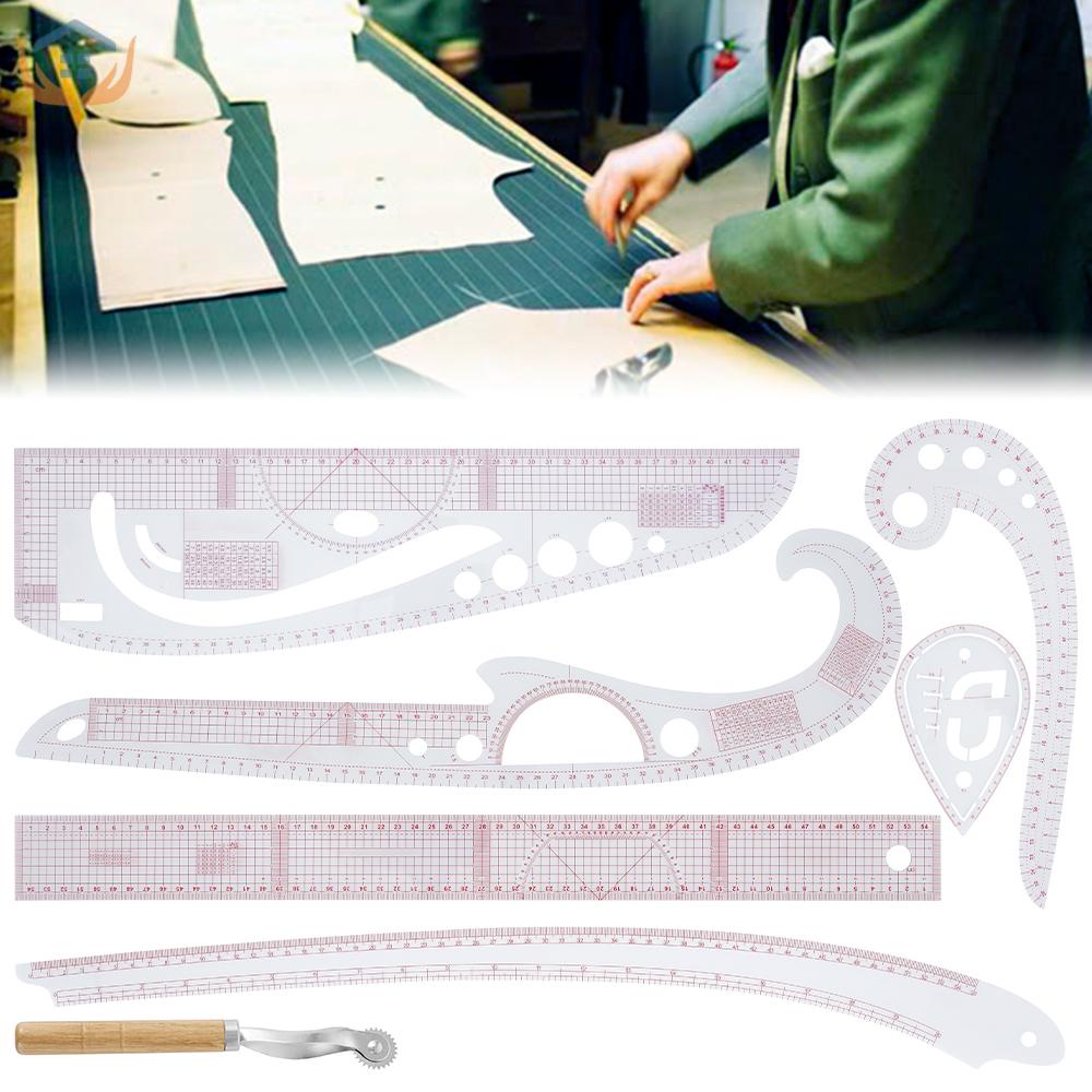 Bộ 7 Thước Cong Trong Suốt Cho Thợ May Mẫu Tkc4536