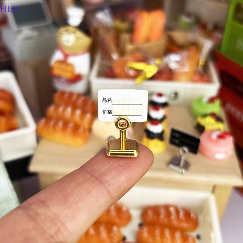 [HLS] Set 2 Khung Thẻ Trưng Bày Bánh Kẹo Tráng Miệng / Món Tráng Miệng Trang Trí Nhà Búp Bê Phong Cách Ngẫu Nhiên 1