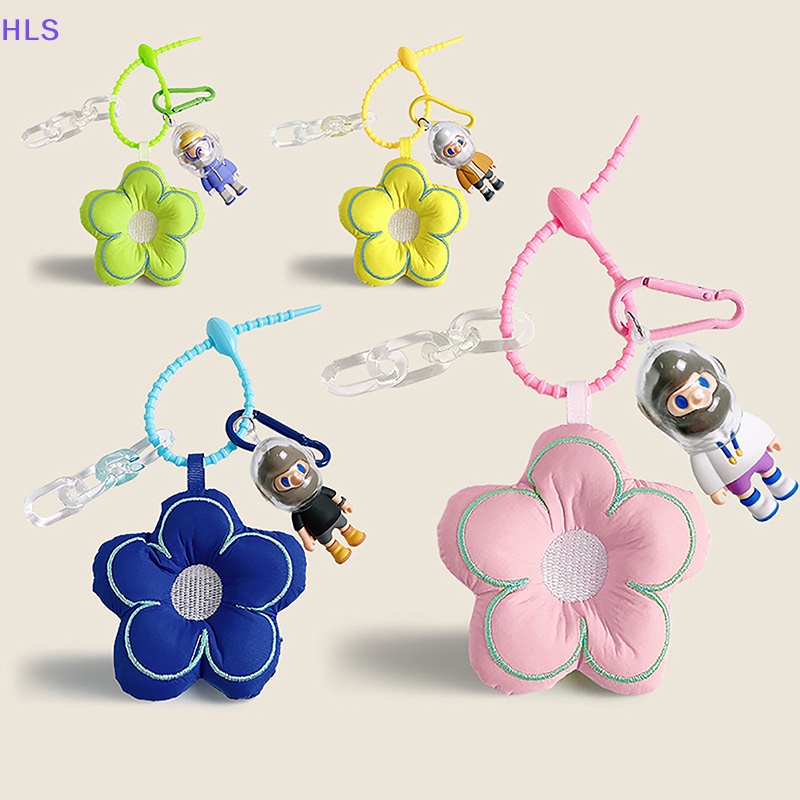 Móc Khóa Hình Bông Hoa Nhỏ Bằng Vải Lông Dễ Thương