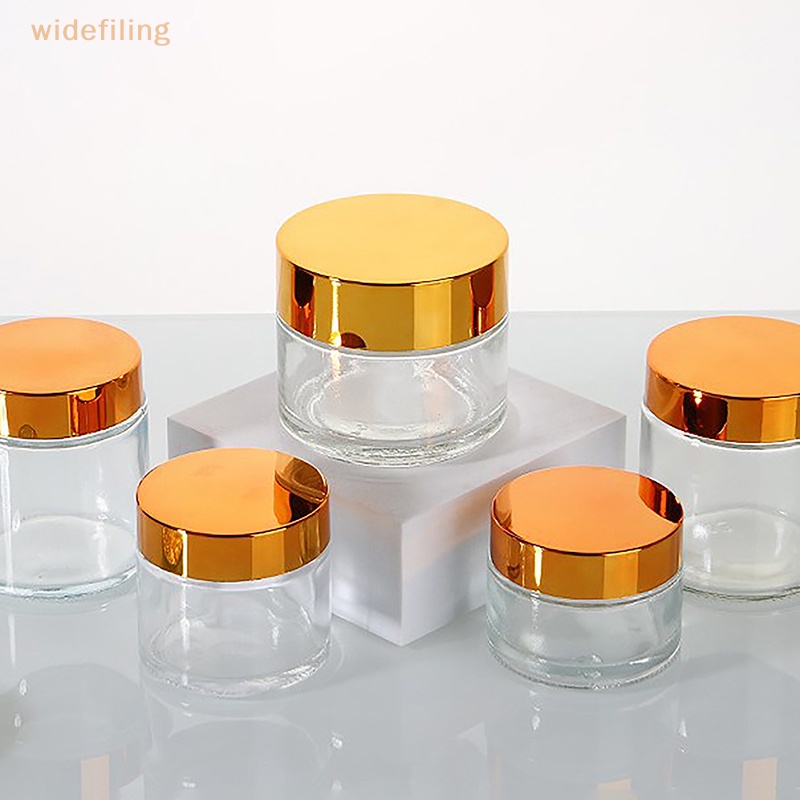 Lọ Thủy Tinh Rỗng Trong Suốt Hình Tròn Cỡ Nhỏ Dùng Đựng Mỹ Phẩm