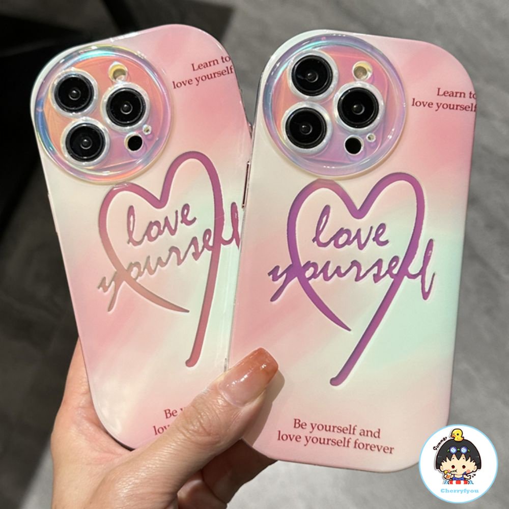 Ốp Điện Thoại TPU Dẻo Màu Hồng Laser Bảo Vệ Ống Kính Thời Trang Chống Sốc Cho IPhone 11 12 13 14 Pro Max