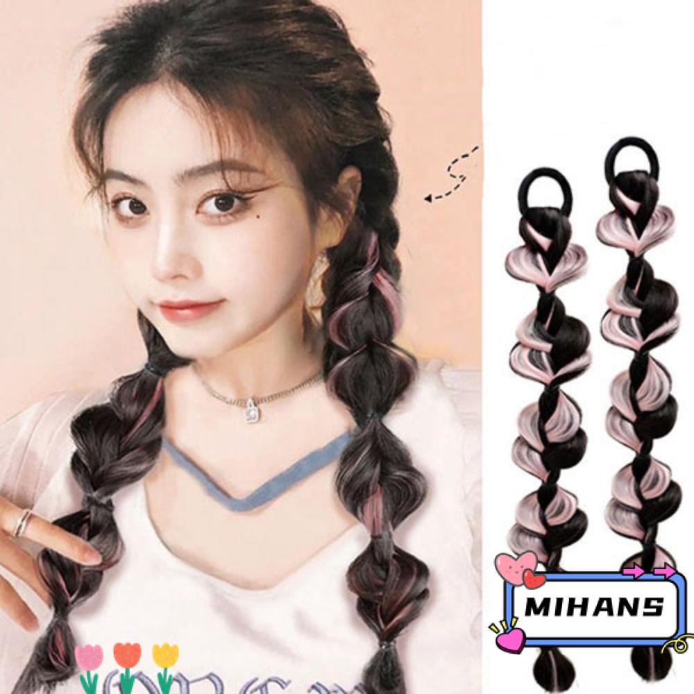 Mih Tóc Giả Thắt Bím Đuôi Ngựa Màu Sắc Tự Nhiên Chất Lượng Cao Dễ Sử Dụng Dành Cho Nữ