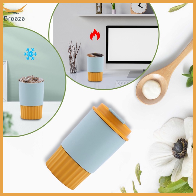 Cốc Cà Phê Cách Nhiệt Bằng Thép Không Gỉ 304 360ml Chống Bỏng Có Thể Tái Sử Dụng