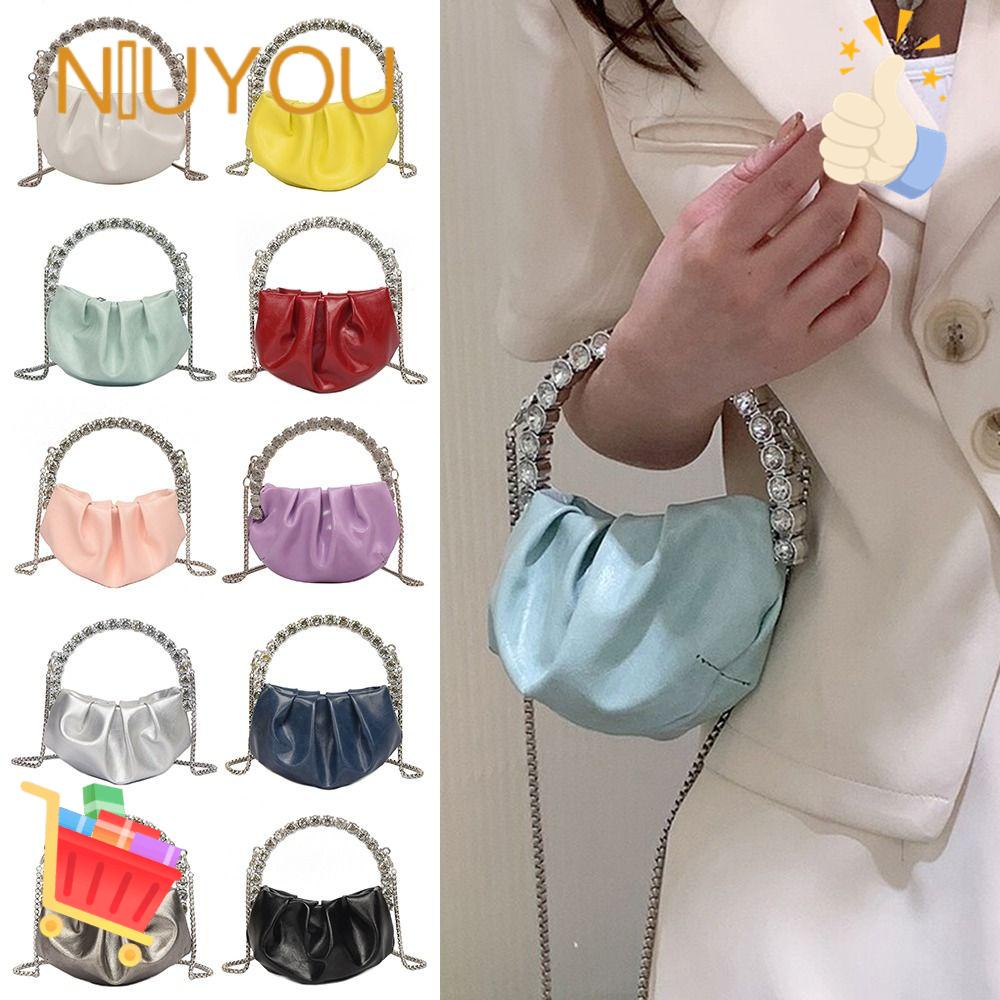 Túi Xách Da Đeo Vai Đính Đá Sang Trọng Cho Nữ