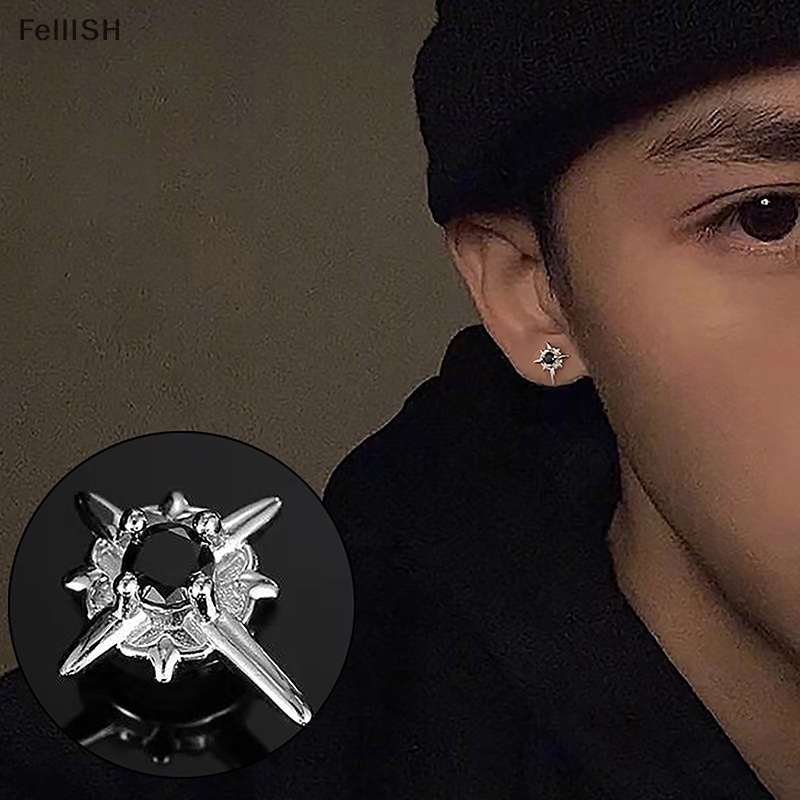 Bông Tai Dạng Kẹp Hình Ngôi Sao Đính Đá Pha Lê Phong Cách Harajuku Thời Trang Cho Nữ 439br