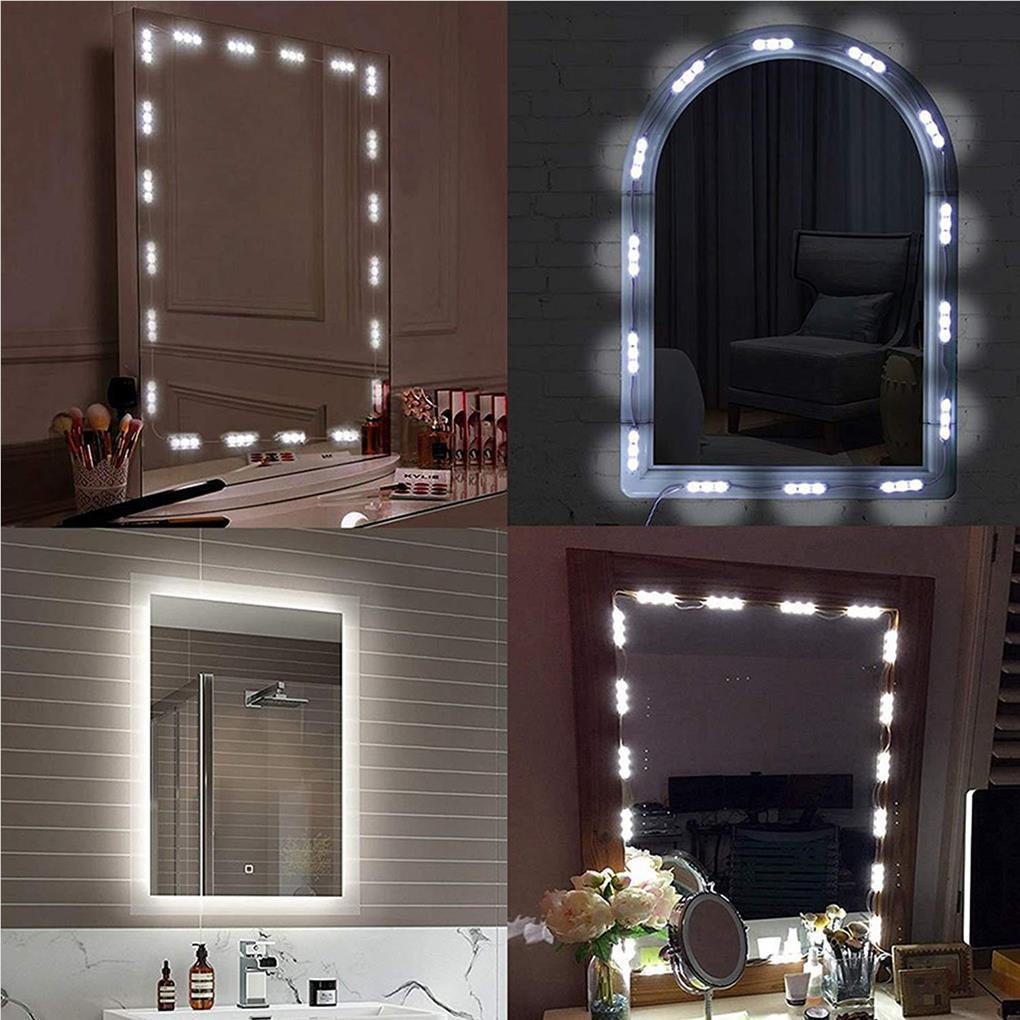 (runbu) Dải Đèn LED Vanity Phong Cách Hollywood Siêu Sáng Điều Khiển Cảm Ứng Điều Chỉnh Độ Sáng Cho Gương Trang Điểm Để Bàn Phòng Tắm