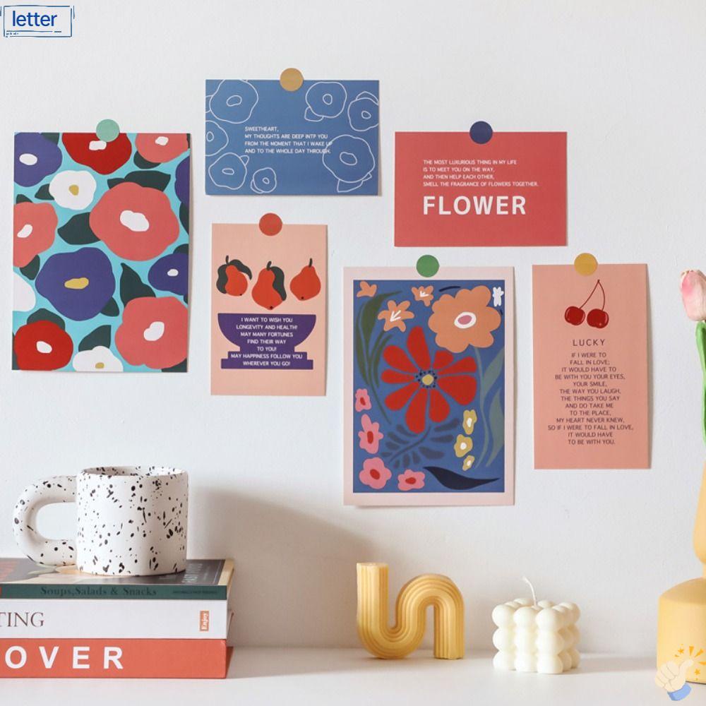 Set 2 Thẻ Ảnh Dán Tường Hình Hoa Tulip Phong Cách Hàn Quốc