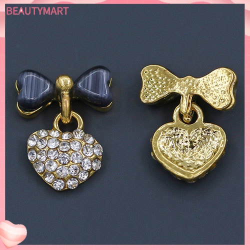 Bộ 10 HạT ĐíNh Trang Trí MóNg HìNh Nơ / TráI Tim