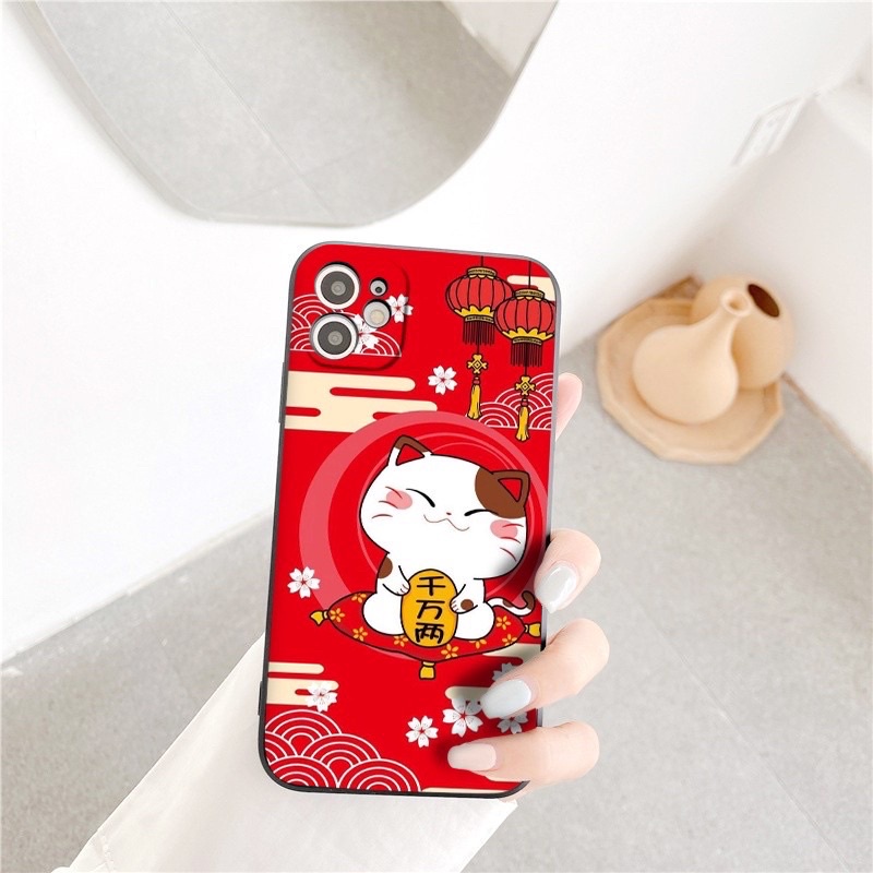 Ốp lưng iphone giả 14 hình tết mèo thần tài 2 6 5s/6/6plus/6s/6splus/7/7plus8plus/x/xr/xs/11/12/pro/promax/13/14Promax