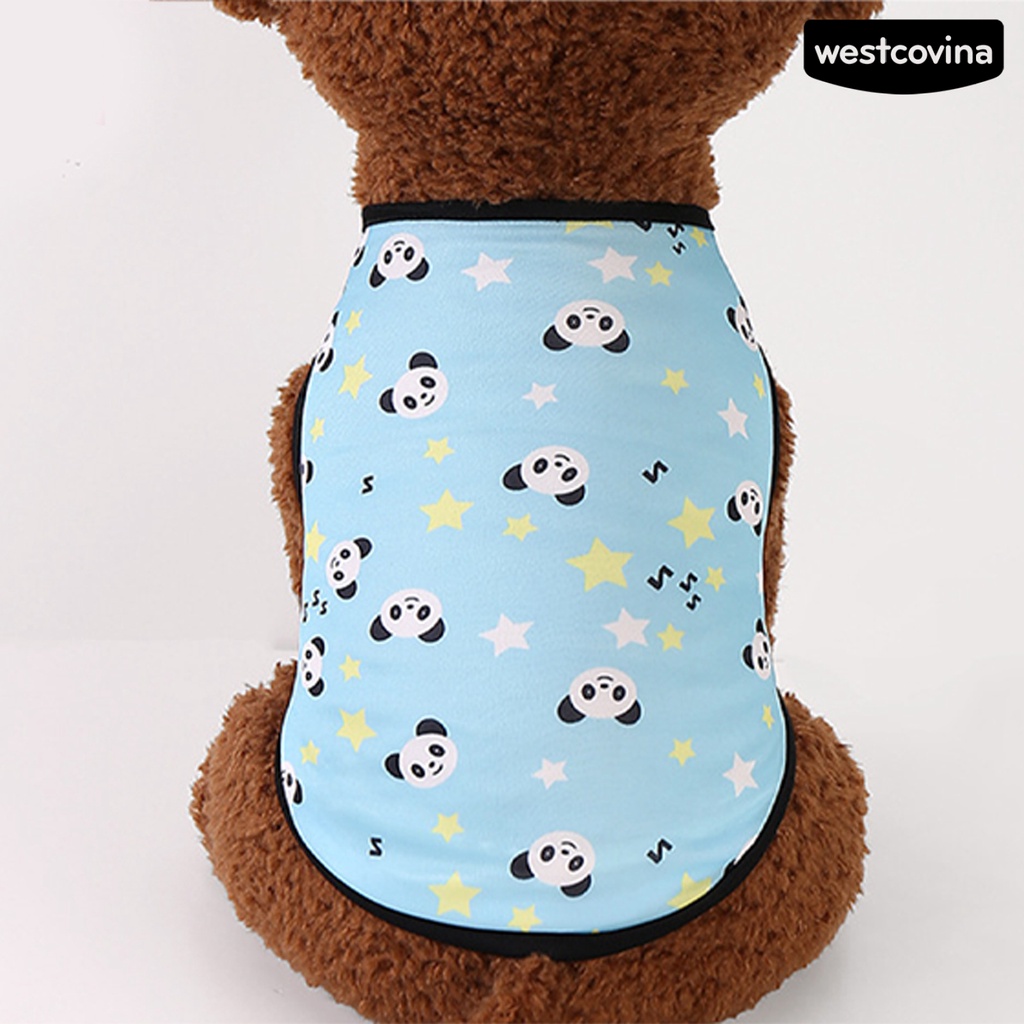 [COD]♞Áo Thun Không Tay Hai Lớp Bằng Polyester In Họa Tiết Hoạt Hình Dễ Thương Dành Cho Cún Cưng