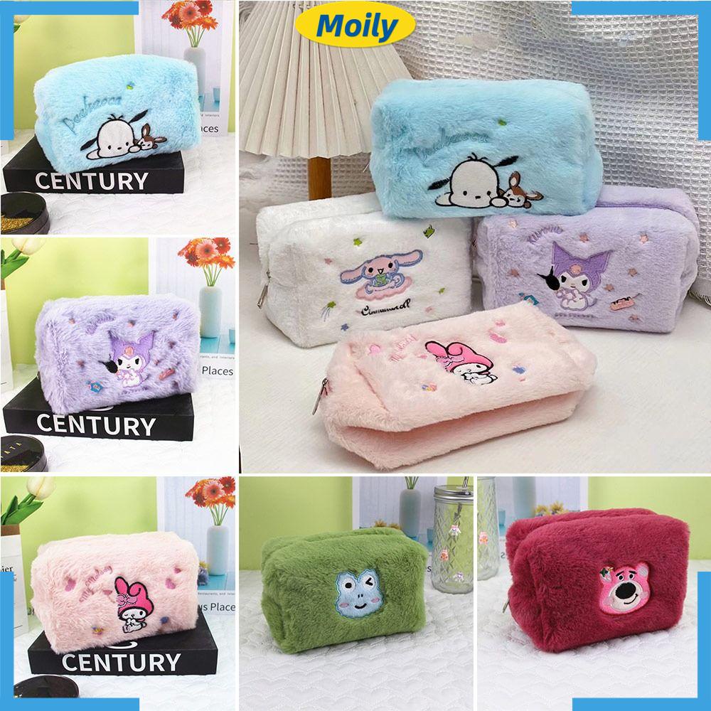 Túi Đựng Bút / Đồ Trang Điểm Bằng Vải Bông Sức Chứa Lớn Họa Tiết Melody / Chó Pacha Hoạt Hình