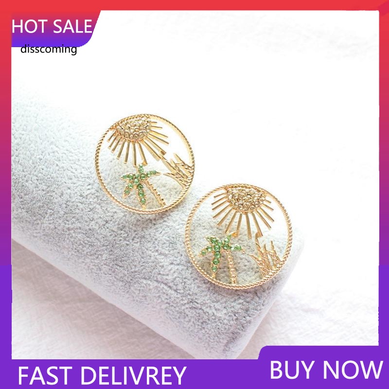 Áo Khoác SL SL Kiểu Dáng Trẻ Trung Năng Động| Đôi Bông Tai Khoen Tròn Họa Tiết Lá Dừa Thời Trang Cho Nữ