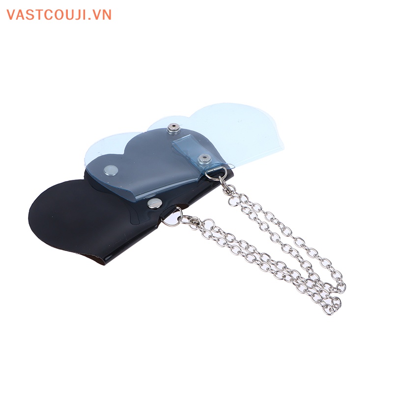 1 Túi Đựng Mắt Kính Bằng PVC Laser Trong Suốt Phối Dây Xích Kim Loại Độc Đáo Thời Trang Cho Nữ