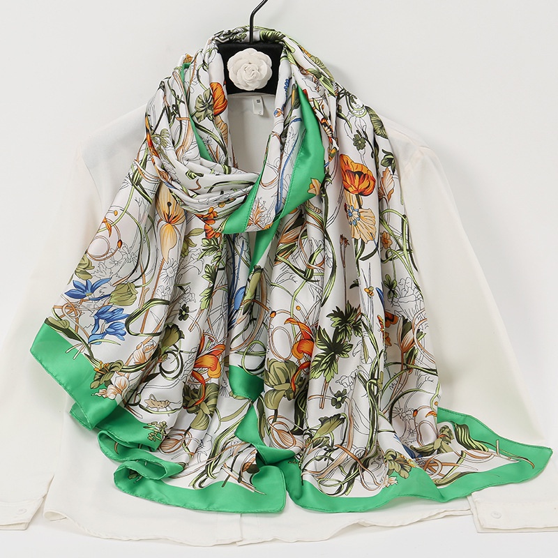 Khăn Choàng Chống Nắng In Họa Tiết Hoa Phong Cách Mới